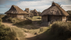thatched-hut-amidst-mountainous-african-landscape-idyllic-generated-by-ai
